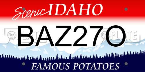BAZ27O Idaho License Plate