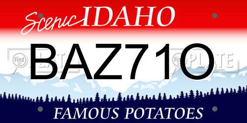 BAZ71O Idaho License Plate