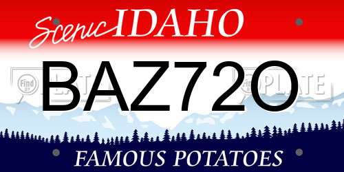 BAZ72O Idaho License Plate