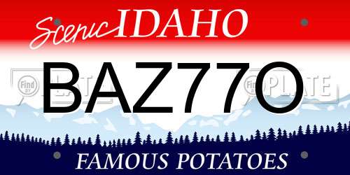 BAZ77O Idaho License Plate