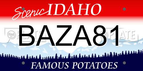 BAZA81 Idaho License Plate