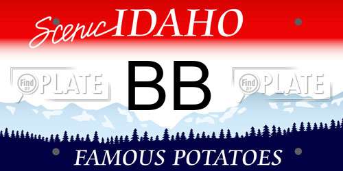 BB Idaho License Plate