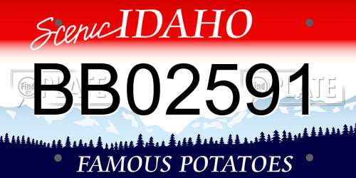 BB02591 Idaho License Plate