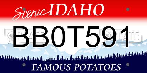 BB0T591 Idaho License Plate