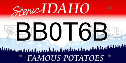 BB0T6B Idaho License Plate