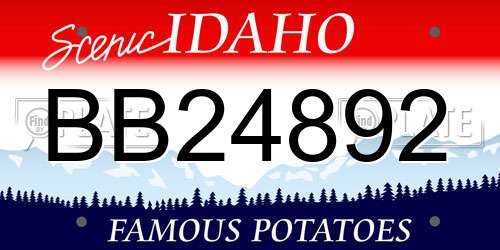 BB24892 Idaho License Plate