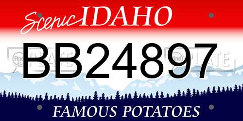 BB24897 Idaho License Plate