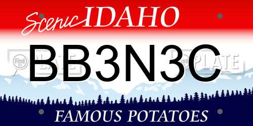 BB3N3C Idaho License Plate