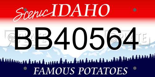 BB40564 Idaho License Plate
