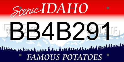 BB4B291 Idaho License Plate