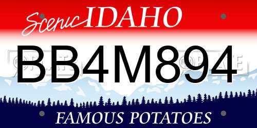 BB4M894 Idaho License Plate