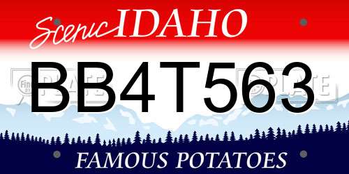 BB4T563 Idaho License Plate