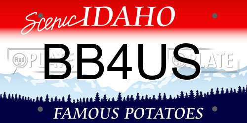 BB4US Idaho License Plate