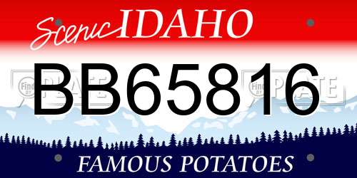 BB65816 Idaho License Plate