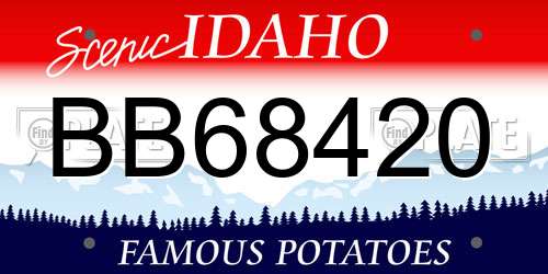 BB68420 Idaho License Plate