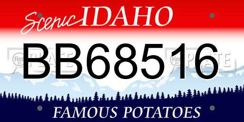 BB68516 Idaho License Plate