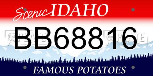 BB68816 Idaho License Plate