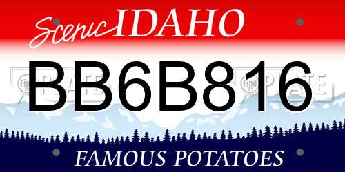 BB6B816 Idaho License Plate