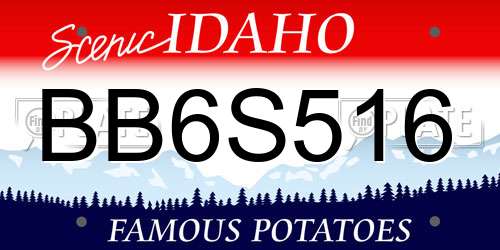 BB6S516 Idaho License Plate
