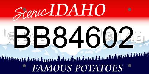 BB84602 Idaho License Plate