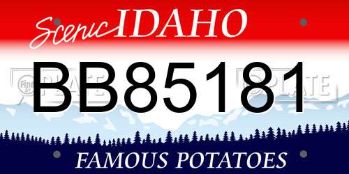 BB85181 Idaho License Plate