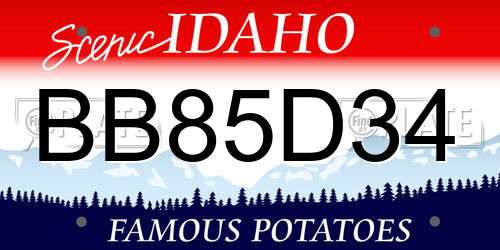 BB85D34 Idaho License Plate