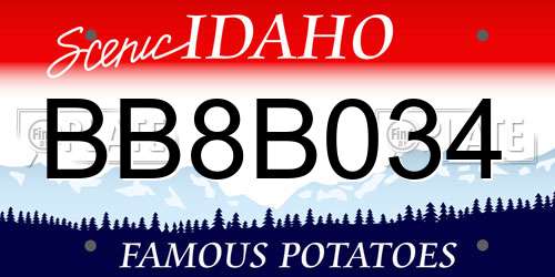 BB8B034 Idaho License Plate