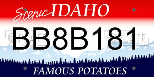 BB8B181 Idaho License Plate