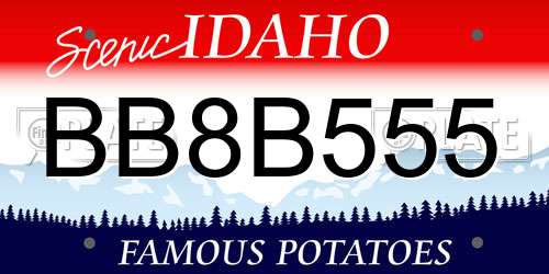 BB8B555 Idaho License Plate