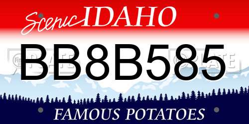 BB8B585 Idaho License Plate