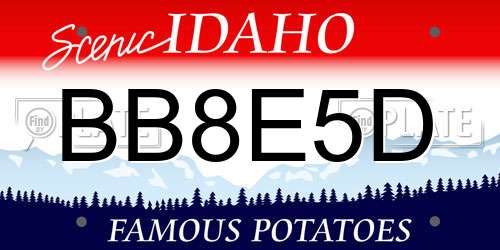 BB8E5D Idaho License Plate