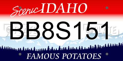 BB8S151 Idaho License Plate