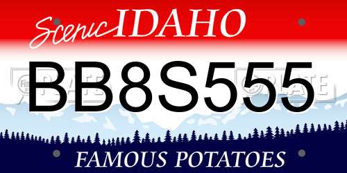 BB8S555 Idaho License Plate