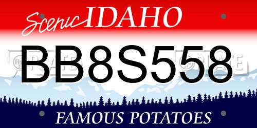 BB8S558 Idaho License Plate