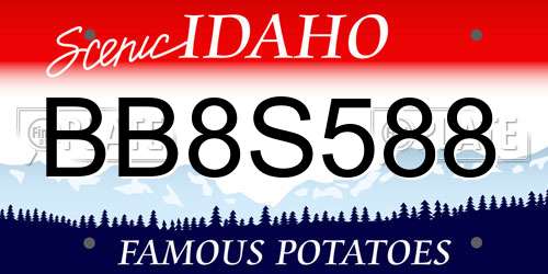 BB8S588 Idaho License Plate