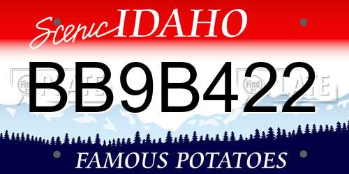 BB9B422 Idaho License Plate