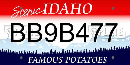 BB9B477 Idaho License Plate