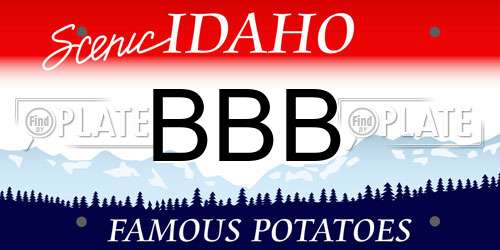 BBB Idaho License Plate
