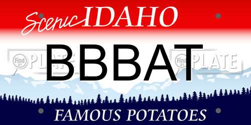 BBBAT Idaho License Plate