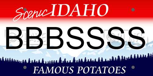 BBBSSSS Idaho License Plate