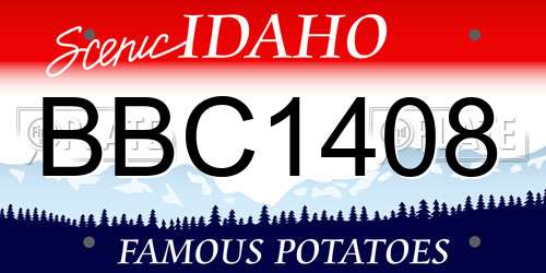 BBC1408 Idaho License Plate