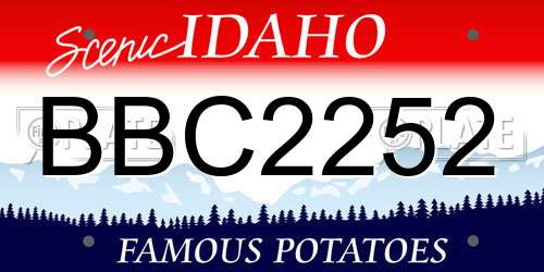 BBC2252 Idaho License Plate