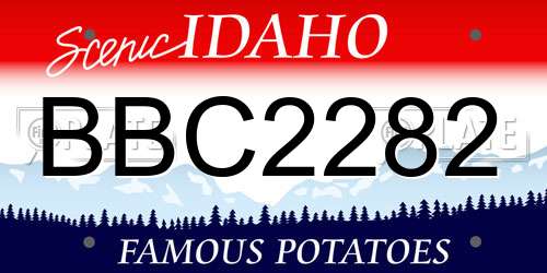 BBC2282 Idaho License Plate