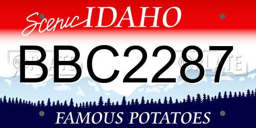 BBC2287 Idaho License Plate
