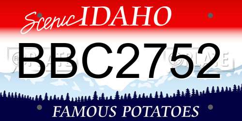 BBC2752 Idaho License Plate