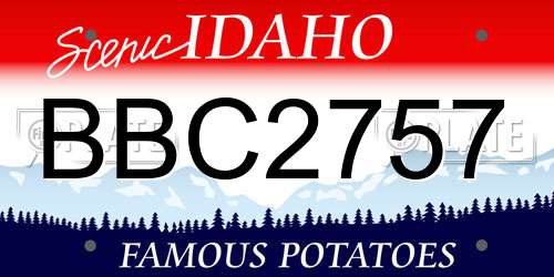 BBC2757 Idaho License Plate