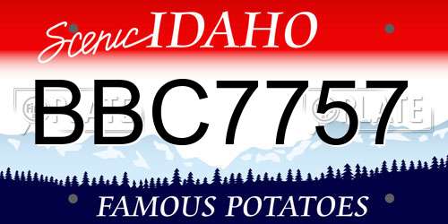 BBC7757 Idaho License Plate