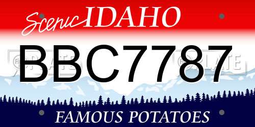 BBC7787 Idaho License Plate