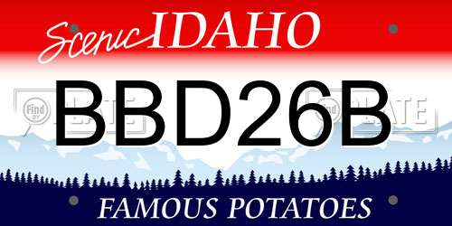 BBD26B Idaho License Plate