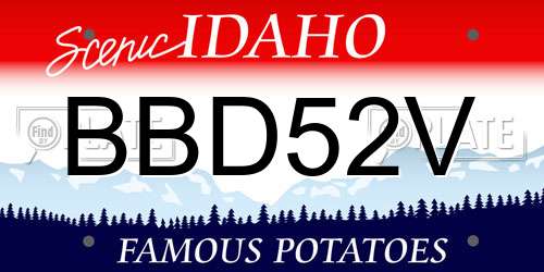 BBD52V Idaho License Plate